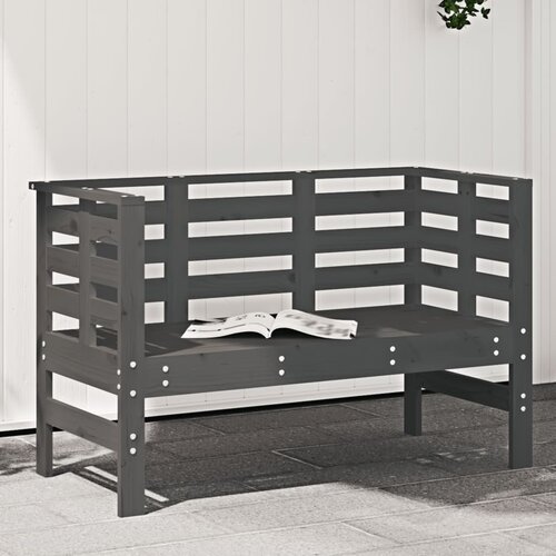 vidaXL Vrtna klop siva 111,5x53x71 cm trdna borovina Cene