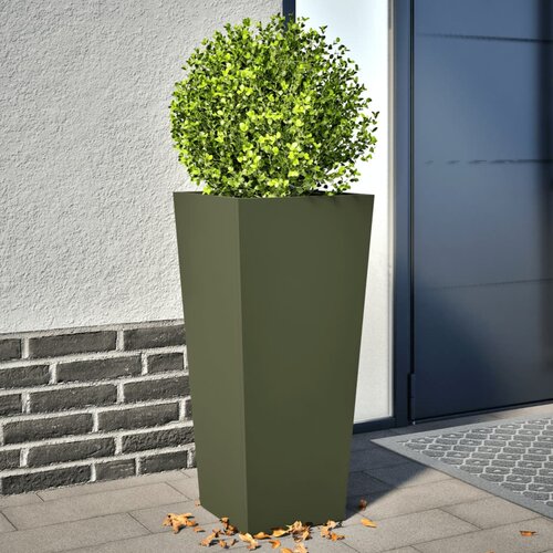  Vrtne sadilice 2 kom maslinastozelene 35x35x75 cm čelične Cijene