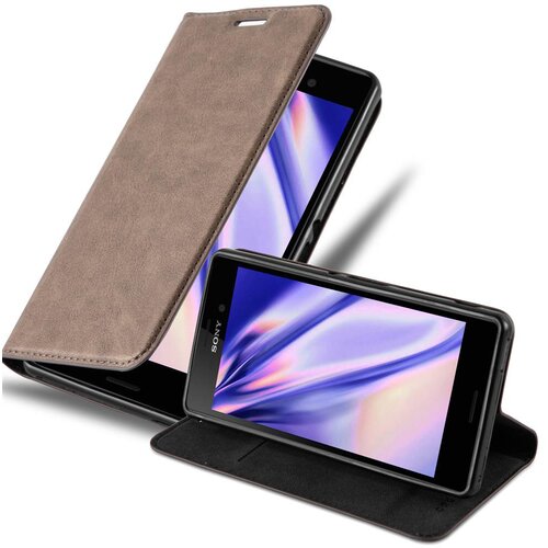 Cadorabo Ohi&scaron;je, združljivo z Sony Xperia M4 AQUA v kavovinsko rdeča - Za&scaron;čitni ovitek z magnetnim zapiranjem, stoječo funkcijo in režo za kartice, (20549121) Cene