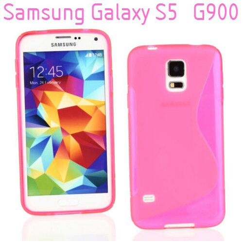  Gumijasti / gel etui S-Line za Samsung Galaxy S5 G900 / S5 Neo G903 - roza Slike