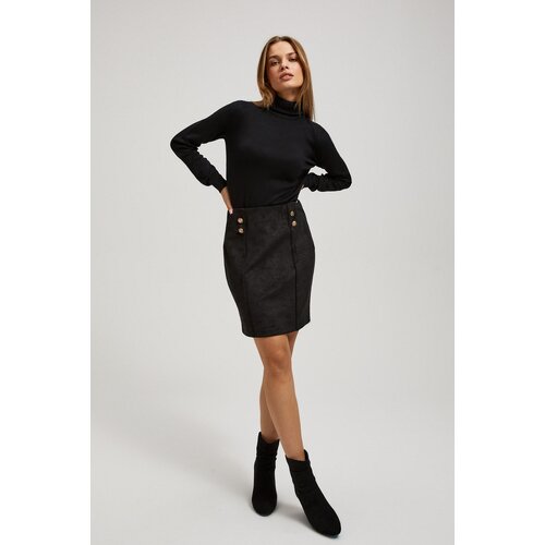 Marisse Pencil Skirt With Decorative Buttons Slike