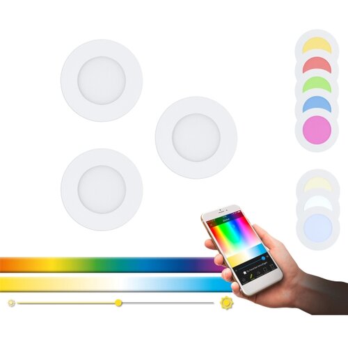 Eglo 32881 - komplet 3x LED RGB prigu&amp;scaron;iva ugradna plafonska svetiljka FUEVA-C LED/3W/230V Slike