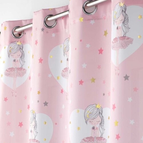 Douceur d int&amp;eacute;rieur Rožnata otro&amp;scaron;ka zavesa 140x260 cm Petite Etoile &amp;ndash; Slike