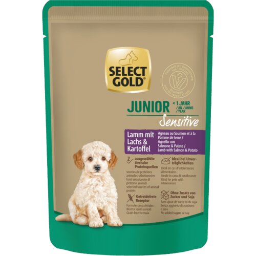 Select Gold Sensitive Junior janjetina s lososom i krumpirom 100 g Cijene