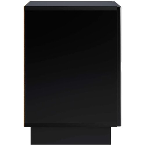  Noćni ormar Crna 33 5 x 34 5 x 50 cm Konstruirano drvo - Crna 1 Slike