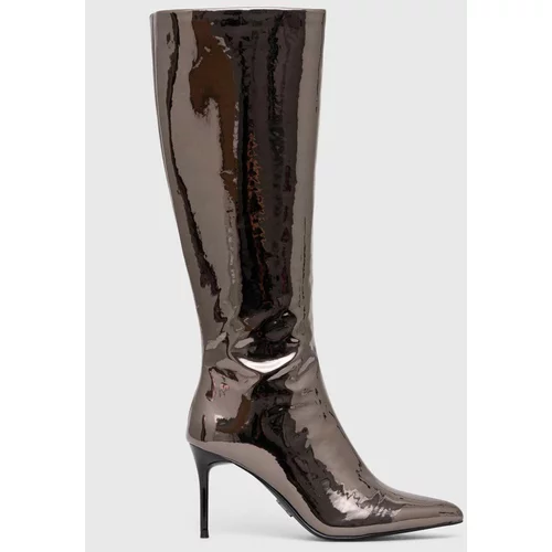 Steve Madden Elegantni škornji Lovable ženski, srebrna barva, SM11002618