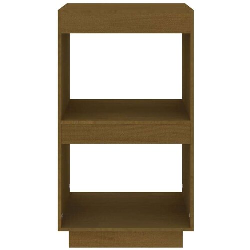 VidaXL knjižna omara medeno rjava 40x35x71 cm trdna borovina Slike