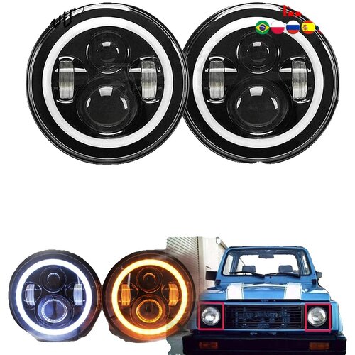 CO LIGHT LED žarometna enota, 7 palcev, 12V/24V, 2 kg, Vodoodporna, Združljiva z LADA Niva, (5000157760) Slike