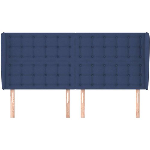  Uzglavlje s u&amp;scaron;ima plavi 163x23x118/128 cm od tkanine Slike