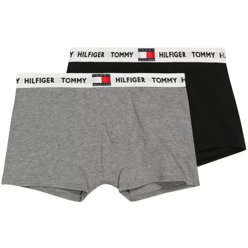 Tommy Hilfiger Underwear Gaće siva melange / crvena / crna / bijela