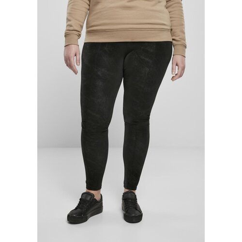 Urban Classics Ladies Washed Faux Leather Pants Black Slike