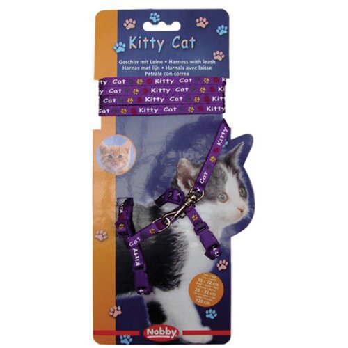 Nobby oprsnica + povodec za muce kitty, vijolična Cene