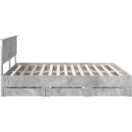  Krevetna konstrukcija s ladicama Betonski sivi 180 x 200 cm Siva 210 x 183 x 90 cm Slike