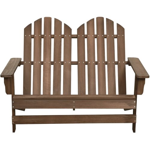 Maison Chic Vrtni Stoli - Stol za vrt Adirondack za 2 osebi trden les jelke rjav JS622, (21878282) Slike