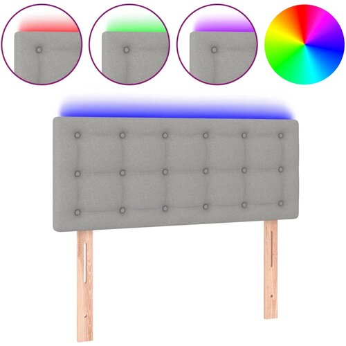 Maison Chic led posteljno vzglavje - vzglavna omarica - nočna omarica svetlo sivo 90x5x78/88 cm blago, (21710920) Cene