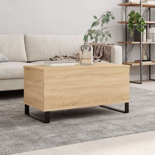  Stolić za kavu boja hrasta 90 x 44 5 x 45 cm konstruirano drvo Slike