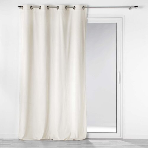 Douceur d intérieur Kremno bela zavesa iz rebrastega žameta 140x260 cm Casual – Cene