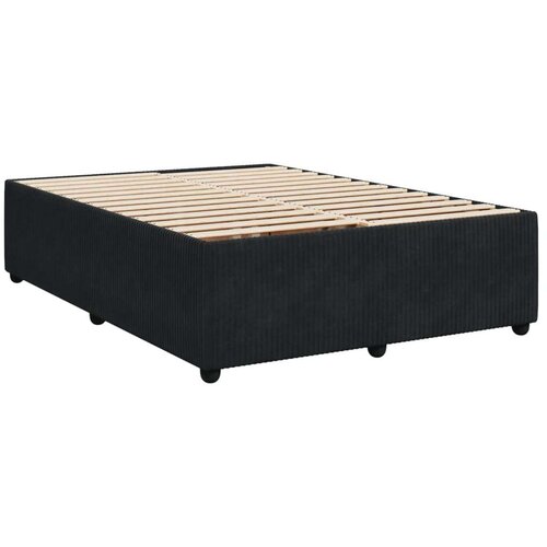 VidaXL Krevet s oprugama i madracem crni 140 x 190 cm bar&amp;scaron;unasti Slike