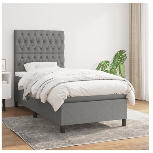  S oprugama i madracem tamnosivi 90x200 cm od tkanine Cene