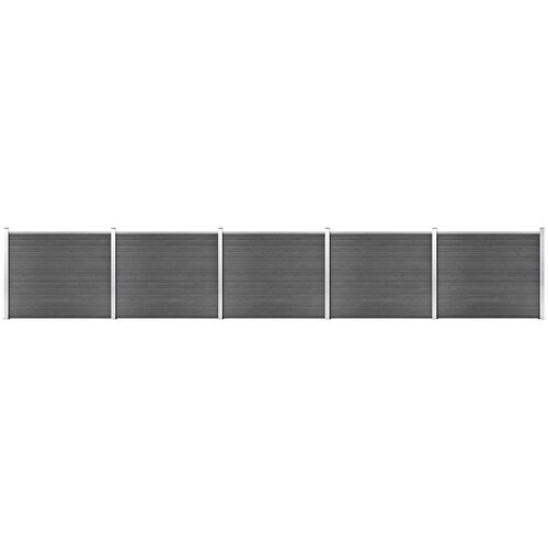  Set panela za ogradu WPC 872 x 146 cm crni Cene