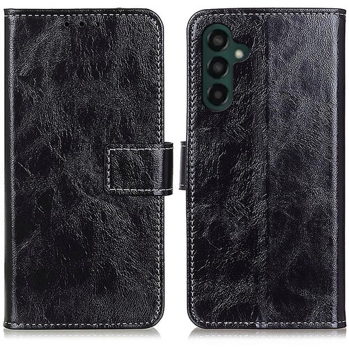 INORCO Retro usnjen ovitek za telefon za Samsung Galaxy A24 4G, tekstura Crazy Horse, odporen na padce etui za telefon stojalo denarnica, (22033495) Slike