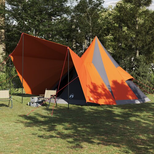 VidaXL družinski tipi &amp;scaron;otor sivo in oranžno, za 12 ljudi, vodoodporen Slike