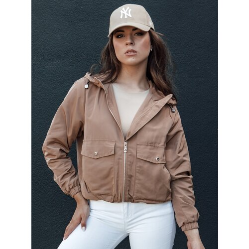 DStreet Women's transitional jacket with hood BELIJ camel Cene