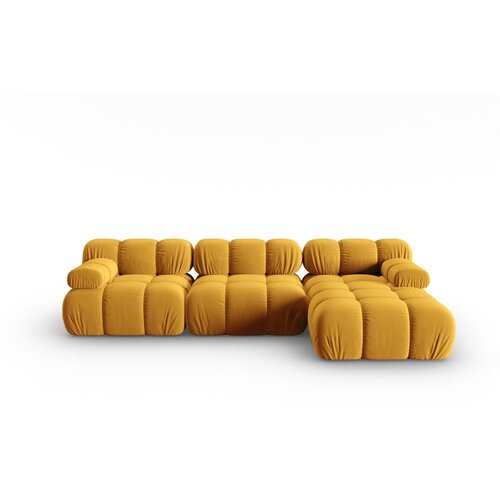 Micadoni Home Žuta baršunasta sofa 285 cm Bellis – Cijene