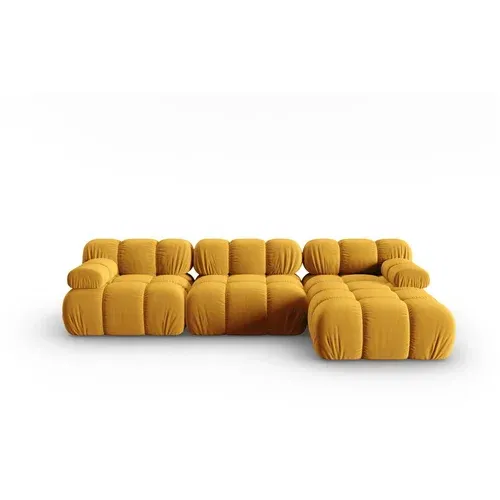 Micadoni Home Žuta baršunasta sofa 285 cm Bellis –