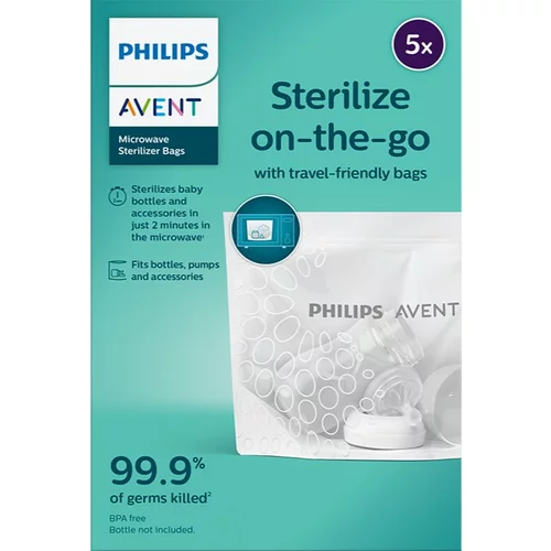 Philips Sterilize on-the-go vrečke za sterilizacijo za mikrovalovno pečico 5 kos