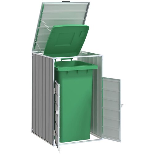  Spremi&scaron;te za jednu kantu za otpad siva 72x81x115 cm čelično Cijene