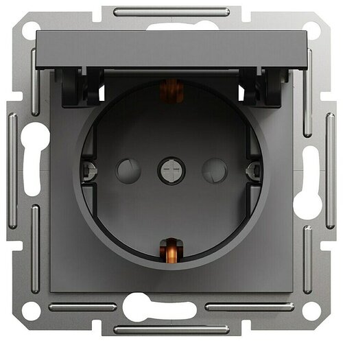 Schneider Electric Asfora Utičnica sa preklopnim poklopcem (Antracit, 16 A, Za&amp;scaron;tita za djecu, bez okvira) Slike