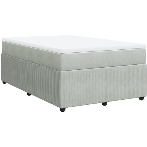 Maison Chic Box spring postelja - Vzmetna postelja z vzmetnico svetlo siva 120x200 cm žamet SL11332, (21902403) Cene