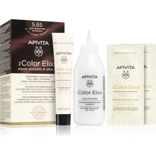 Apivita My Color Elixir barva za lase brez amoniaka odtenek 5.65 Light Brown Red Mahogany 1 kos Cene