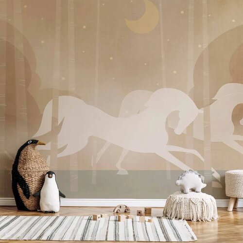  Foto tapeta - Rushing Steeds 250x175 Vodootporna Cijene