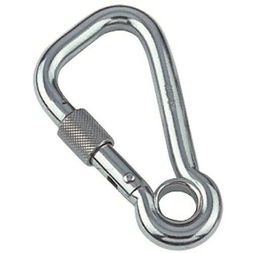 D Karabiner (Ø x D: 8 x 80 mm, Maksimalno opterećenje: 640 kg, Plemeniti čelik, A4) Cene