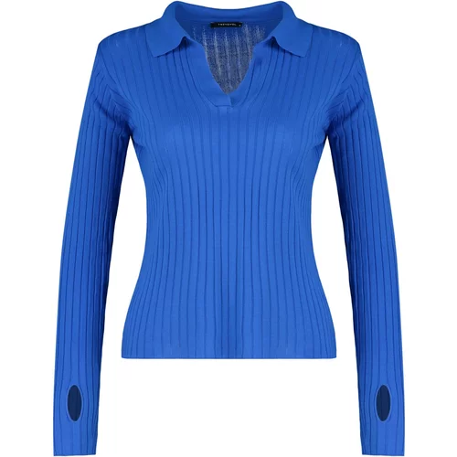 Trendyol Sweater - Navy blue - Slim fit