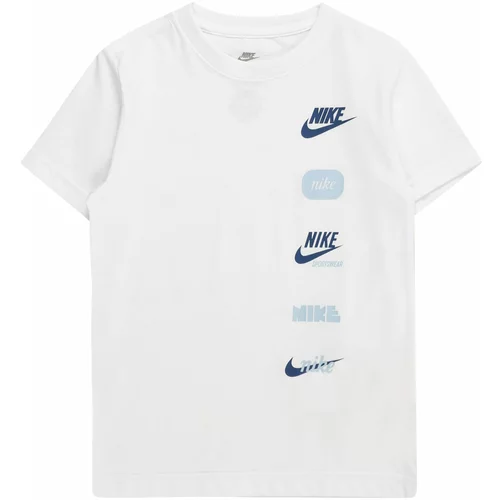 Nike Sportswear Majica 'CLUB+' mornarska / svetlo modra / bela
