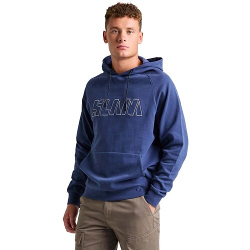 Slam Flis Logo Hoodie Modra Cene