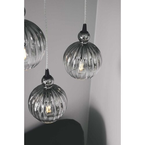 Halo Design 737338- Visilica na sajli BALL BALL 1xE27/40W/230V &amp;Oslash; 32 cm dimno siva Slike