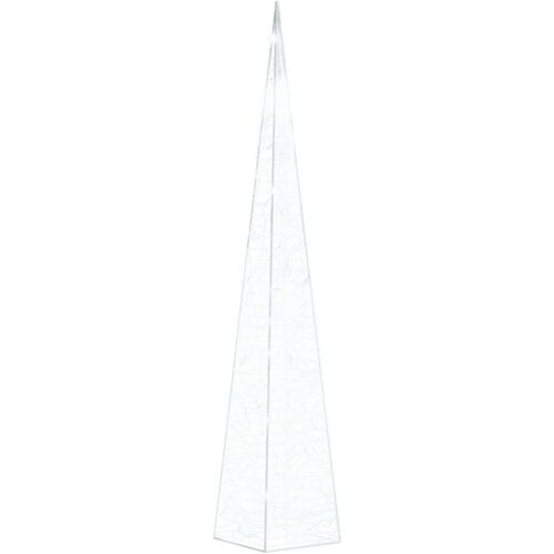 VidaXL Akrilni ukrasni stožac s LED svjetlima hladni bijeli 90 cm Slike