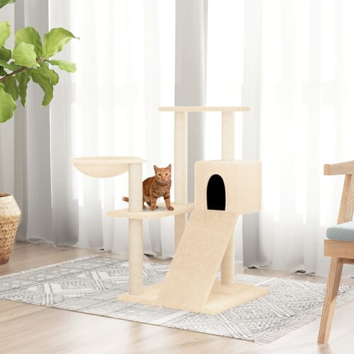 VidaXL Penjalica za mačke sa stupovima za grebanje krem 82 cm Slike