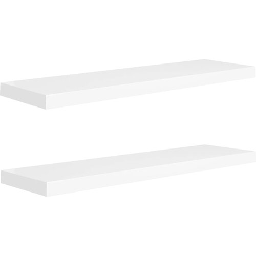 Maison Chic 2 kosi Stenske Police - Viseče police bele 90x23,5x3,8 cm MDF, (21793322) Slike