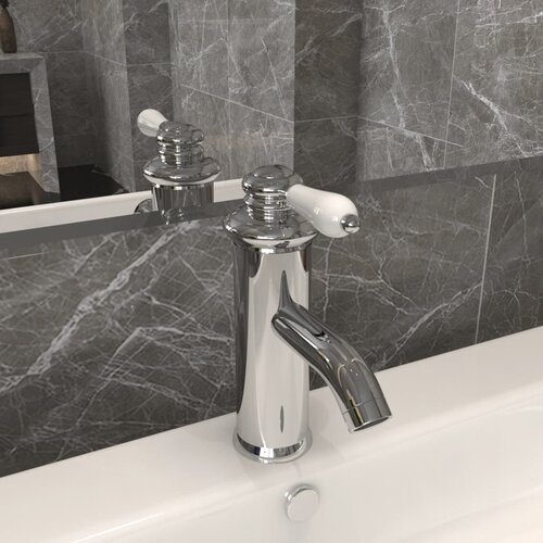 VidaXL Kopalni&amp;scaron;ka armatura za umivalnik krom 130x180 mm Slike