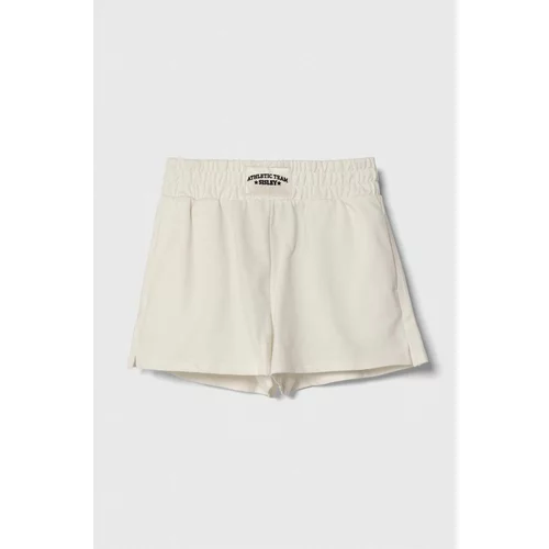 Sisley Dječje pamučne kratke hlače boja: bijela, bez uzorka