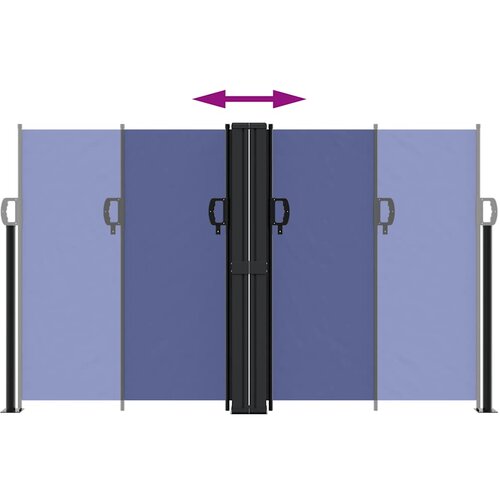  Uvlačiva bočna tenda 140 x 600 cm plava Slike