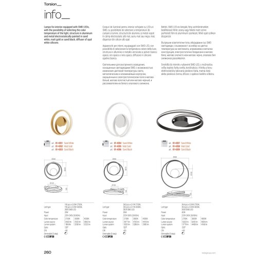  Redo 01-4362 - LED prigu&amp;scaron;iva luster na sajli TORSION LED/40W/230V crna Slike