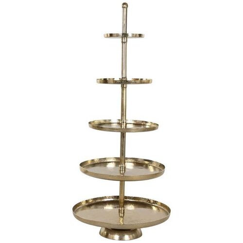 Posuda za Voće Home ESPRIT zlatan Aluminij 65 X 65 X 148 cm Cijene