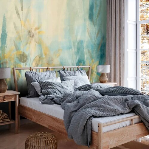  Foto tapeta - A touch of summer - floral motif with a meadow of flowers in blue tones 294x210 Slike