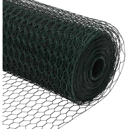  Heksagonalna ograda s stubom 50 x 0,5 m Čelik premazan PVC-om Slike
